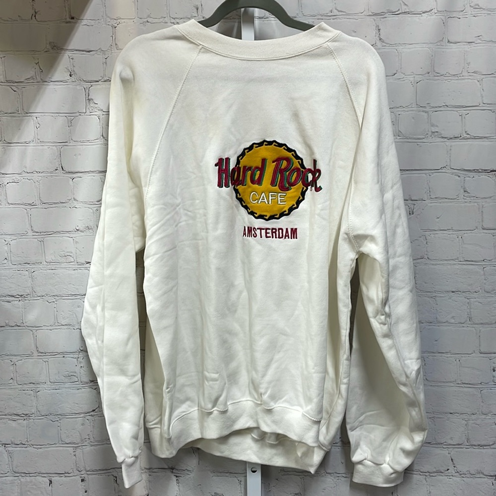 Hard Rock Cafe Amsterdam embroidered logo large unisex sweatshirt